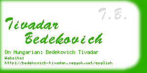 tivadar bedekovich business card